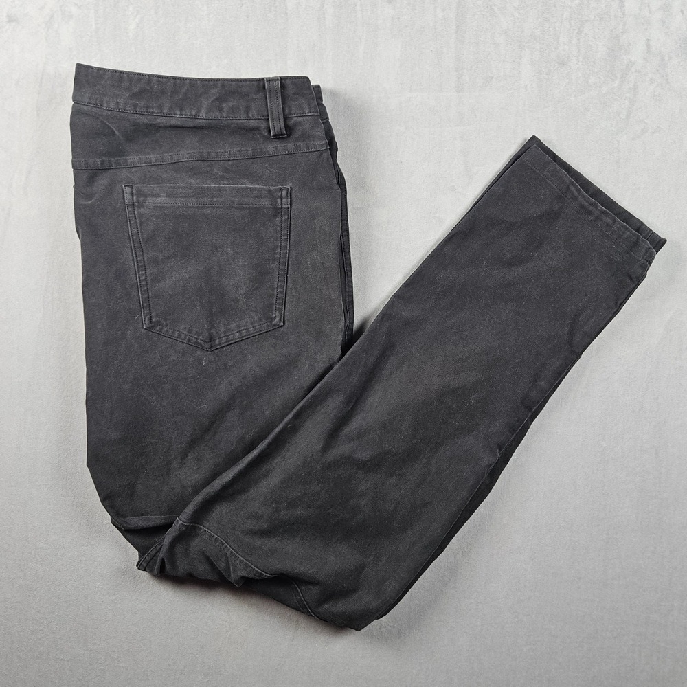 Lululemon ABC Utilitech Pant Slim Mens 38 Black Five Pocket Stretch Jeans